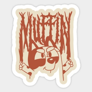 MUFFIN RED METAL Sticker